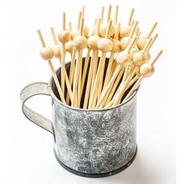Cocktail Picks - Durable Bamboo Sticks for Elegant Parties
