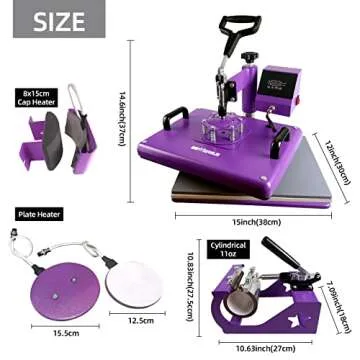 BetterSub Heat Press 12" x 15" Combo for T-Shirts & More