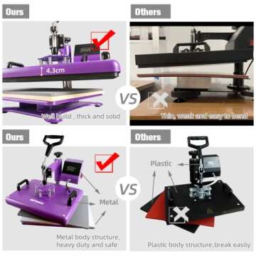 BetterSub Heat Press 12" x 15" Combo for T-Shirts & More