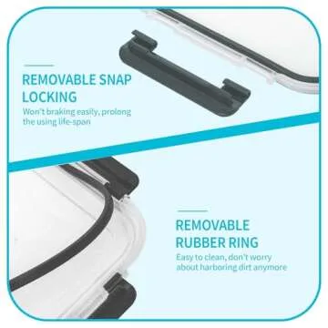 Skroam 10 Pack Airtight Glass Meal Prep Containers