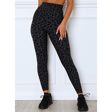 Stylish Leopard Print Workout Set with High Waist Leggings