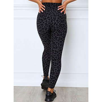 Stylish Leopard Print Workout Set with High Waist Leggings