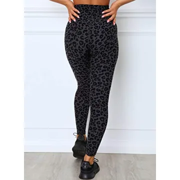 Stylish Leopard Print Workout Set with High Waist Leggings