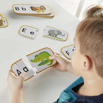 Learning Resources Alphabet Puzzle Cards, Kindergarten Readniness, Self Correcting Puzzles, Ages 4+,...