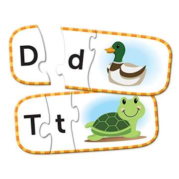 Learning Resources Alphabet Puzzle Cards, Kindergarten Readniness, Self Correcting Puzzles, Ages 4+, Multi