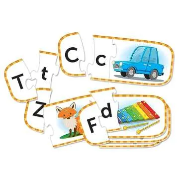 Learning Resources Alphabet Puzzle Cards, Kindergarten Readniness, Self Correcting Puzzles, Ages 4+, Multi
