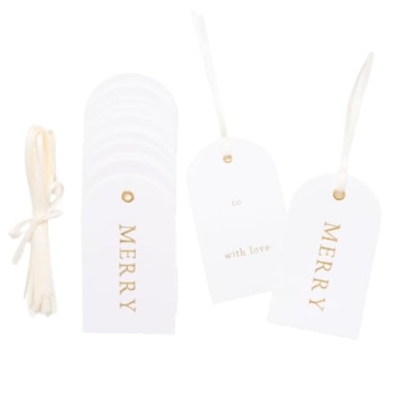 Merry Market Gold Foil Gift Tags Set of 25 for All Occasions