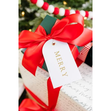 Merry Market Gold Foil Gift Tags Set of 25 for All Occasions
