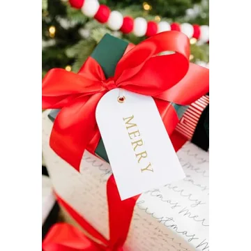 Merry Market Gold Foil Gift Tags Set of 25 for All Occasions