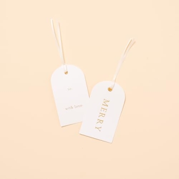 Merry Market Gold Foil Gift Tags Set of 25 for All Occasions