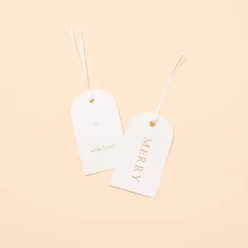 Merry Market Gold Foil Gift Tags Set of 25 for All Occasions