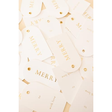 Merry Market Gold Foil Gift Tags Set of 25 for All Occasions