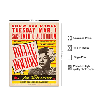 Billie Holiday Poster Wall Art - Celebrate Black Culture