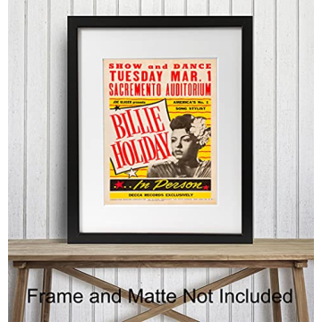 Billie Holiday Poster Wall Art - Celebrate Black Culture