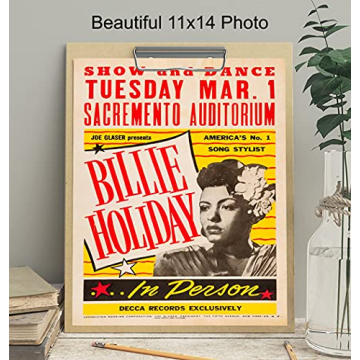 Billie Holiday Poster Wall Art - Celebrate Black Culture