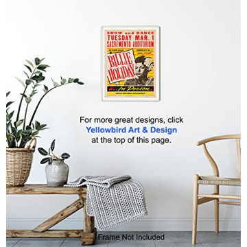 Billie Holiday Poster Wall Art - Celebrate Black Culture