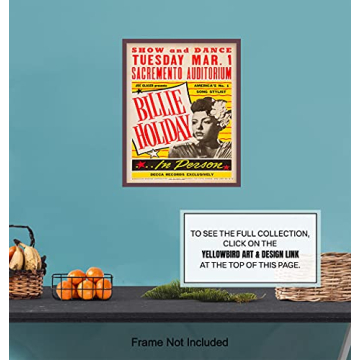 Billie Holiday Poster Wall Art - Celebrate Black Culture
