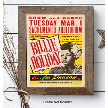 Billie Holiday Poster Wall Art - Celebrate Black Culture