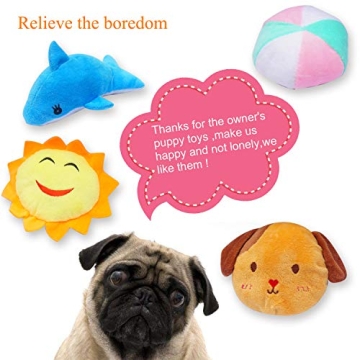 YUNKINGDOM Plush Squeaky Dog Toys for Small Pups