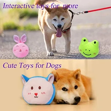 YUNKINGDOM Plush Squeaky Dog Toys for Small Pups