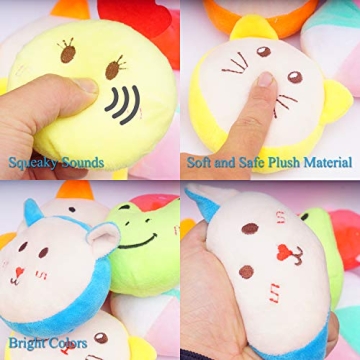 YUNKINGDOM Plush Squeaky Dog Toys for Small Pups