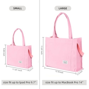 Vintage Corduroy Tote Bag for Women - Stylish & Versatile