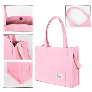 Vintage Corduroy Tote Bag for Women - Stylish & Versatile