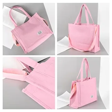 Vintage Corduroy Tote Bag for Women - Stylish & Versatile