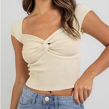 Stylish Meladyan Sweetheart Neck Crop Top for Women