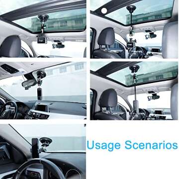 PellKing Suction Cup Mount for GoPro, Insta360, and Smartphones