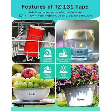 Anycolor TZe-131 Laminated Clear Label Tape 5-Pack