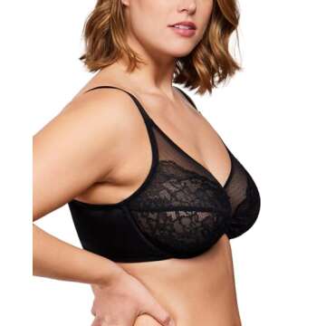 HSIA Minimizer Bras for Women Full Coverage Underwire Bras Plus Size Lifting Lace Bra for Heavy Brea...