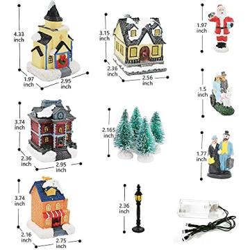 ZornRC Christmas LED Village Set for Indoor Decor
