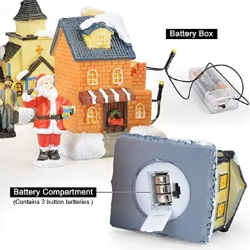 ZornRC Christmas LED Village Set for Indoor Decor