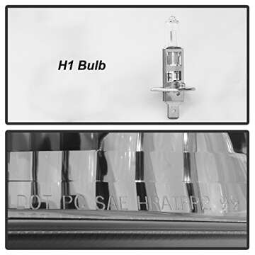 ACANII - For 1999-2004 Jeep Grand Cherokee LED Light Tube Halo Projector Headlights Headlamps Driver & Passenger Side