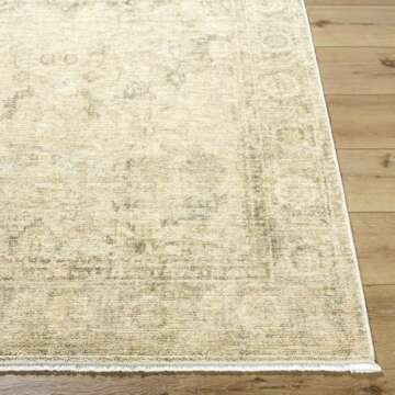 Livabliss x Galey Alix Fetscher II Vintage Medallion Area Rug, Elegant and Durable 5' x 7'6' in Oliv...