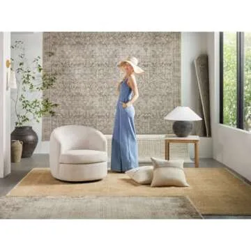 Livabliss x Galey Alix Vintage Medallion Area Rug 5'x7'6"