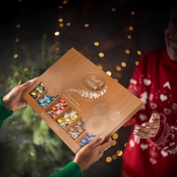 Lindt LINDOR Deluxe Holiday Assorted Chocolate Gift Box 15.2 oz