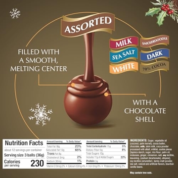 Lindt LINDOR Deluxe Holiday Assorted Chocolate Gift Box 15.2 oz