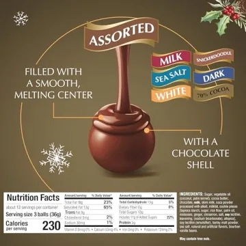 Lindt LINDOR Deluxe Holiday Assorted Chocolate Gift Box 15.2 oz