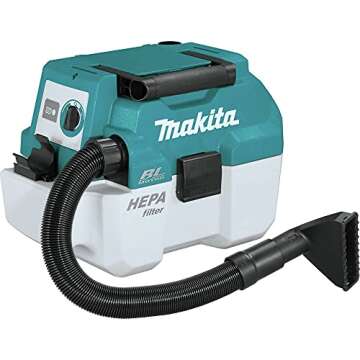 Makita XCV11Z 18V LXT Lithium-Ion Brushless Cordless 2 Gallon HEPA Filter Portable Wet/Dry Dust Extr...