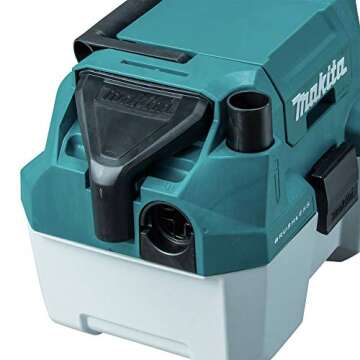 Makita XCV11Z 18V LXT Lithium-Ion Brushless Cordless 2 Gallon HEPA Filter Portable Wet/Dry Dust Extractor/Vacuum, Tool Only