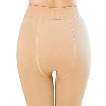 Blostirno Women's Fleece Lined Tights Thermal Pantyhose Leggings Opaque Winter Warm Thick Stockings Tights(Camel Tan Footed XS/S)