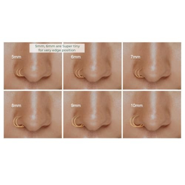 Double Nose Ring Hoop - 14k Gold & Silver Options