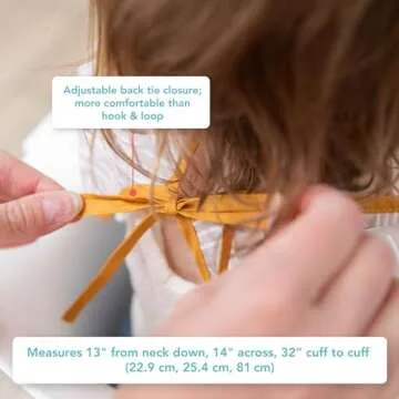 Bumkins Sleeved Bib for Girl or Boy, Baby and Toddler for 6-24 Mos, Essential Must Have for Eating, Feeding, Baby Led Weaning Supplies, Long Sleeve Mess Saving Food Catcher, Soft Fabric, Boho Beige