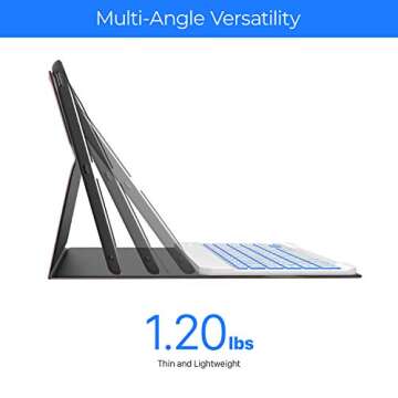 YEKBEE Keyboard Case Compatible with iPad 10.2 9th 8th Generation (Rose Gold)