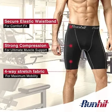 Buy Runhit Men's Compression Shorts 3 Pack for Optimal Comfort