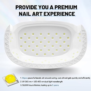 Aokitec 78W UV LED Nail Lamp for Fast Curing at Home