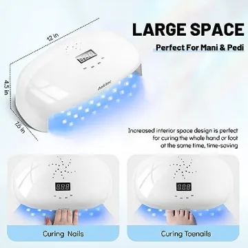 Aokitec 78W UV LED Nail Lamp for Fast Curing at Home
