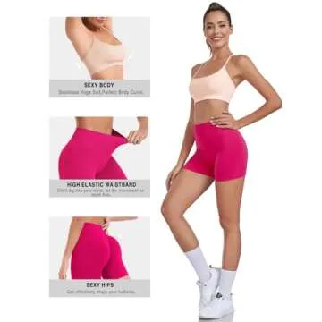 Ourgifts Workout Sets for Women 2 Piece Outfits High Waisted Yoga Shorts with Adjustable Strappy Spo...